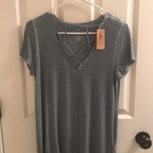 American Eagle Soft &Sexy blue top